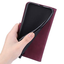 ikasus Cover Compatibile con Samsung Galaxy A51 Custodia Motivo Floreale Custodia a Portafoglio in Pelle PU con Cavalletto e Custodia a Libro,Rosso