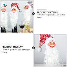 UPKOCH Copri Bottiglie di Vino Natalizie Topper Copri Champagne Decorativo Babbo Natale per Decorazioni Natalizie