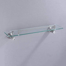 DNSJB Mensola in Vetro per Bagno, Mensola in Vetro monostrato a Parete per Bagno con Recinzione Protettiva in Acciaio Inox 304, 20"× 3,9" × 4,7"