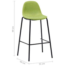 Tidyard Set 5 pz da Bar Design Moderno Alto in Tessuto Marrone/Verde,Set Tavolo Rotondo e 4 Sedie da Bar Alti in Tessuto,Set Tavolo e Sedie da Cucina Design Moderno in Tessuto