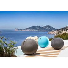 VLUV Palla da Seduta da Esterni AQVA - Sedile da Esterni per terrazza e Giardino, Colore: Charron Teal, Ø 60cm - 65cm, Stoffa per Rivestimento Sunbrella, Robusta e indeformabile, con Maniglia