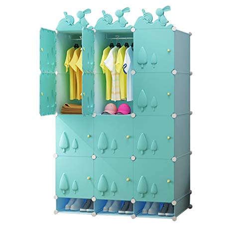 Guardaroba Bambini Semplice Panno di plastica Assemblea Armadio Economico Semplice Letto Moderna Armadio XINYALAMP (Color : A)