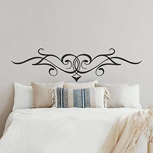 T-MK437 - Adesivi per testiera del letto, 36 x 140 cm, colore: Nero