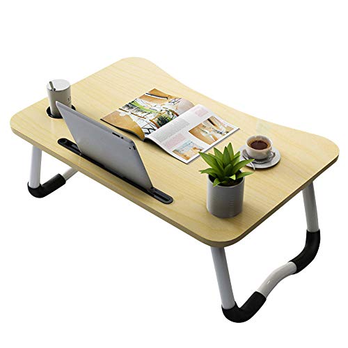 LYLSXY Supporto per laptop pieghevole, scrivania da tavolo da studio, scrivania da computer in legno, supporto da tavolo per il servizio da tè per divano letto A/D/Come mostrato