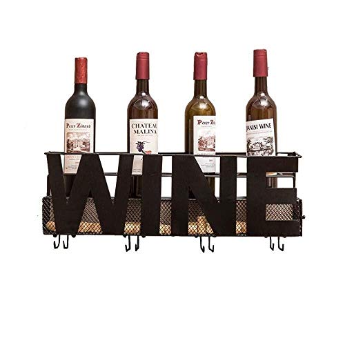 DJSMjbj Bottiglia di Vino calici di Vetro del Supporto della cremagliera Cork Parete - Elegante archiviazione for Sala da Pranzo Cucina Bar Cantina Ripiani