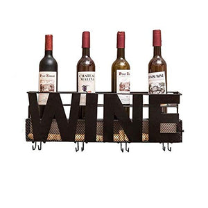 DJSMjbj Bottiglia di Vino calici di Vetro del Supporto della cremagliera Cork Parete - Elegante archiviazione for Sala da Pranzo Cucina Bar Cantina Ripiani