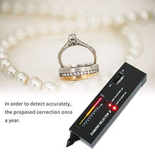 Kinshops Diamante Gemme Tester Penna Strumento di Selezione Portatile di Pietre preziose Indicatore LED Strumento di Prova Gioielli affidabile accurato, Nero