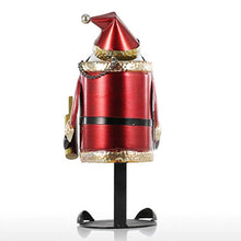 MissLi Portabottiglie Decorativo Babbo Natale in Metallo Fatto A Mano Pratico Artigianato Natalizio Decorazione Portabottiglie Regalo per Natale