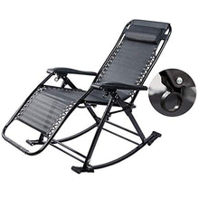 SHUAIIJUAN Sedia per il tempo libero domestico Sedie da giardino a dondolo for adulti all'aperto rilassante patio sedia Lounge Recliners - esterna Sdraio pieghevole reclinabile for Beach Camping Pool