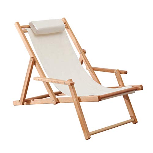 Sywlwxkq Sedia Relax per Ufficio con Balcone Sedie a Sdraio Classiche Tradizionali con braccioli Struttura in Legno Duro | Lettini Prendisole Reclinabili | Sedia da Giardino Pieghevole recl