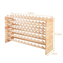 DREAMADE Cantinetta Portabottiglie in Legno Scaffale Porta Vino per 72 Bottiglie per Casa Bar Ristorante
