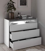 Stilprojectstore Comò 3 Cassetti - Full - Bianco Opaco/Cemento