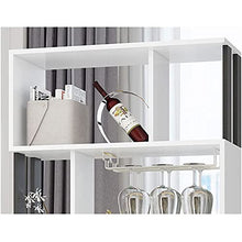 MEIDUO Cremagliera del Vino Armadietto da Incasso a Parete per la casa - Mobile in Legno massello Compilare Qualsiasi Spazio (Colore : Bianca)