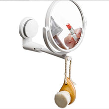 Specchio cosmetico a ventosa per doccia, specchio di bellezza fissato a parete, con Razor Hook, girevole a 360 gradi, potente centrifuga sottovuoto, lavabile e riutilizzabile