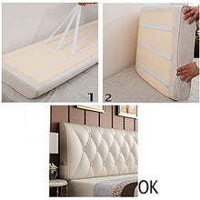 Testiera cuscini Cuscino da comodino personalizzato con grande schienale in tatami doppio, cuscino in morbida borsa in pelle semplice moderno sfoderabile e lavabile, misure e forme personalizzate