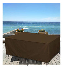 155x95x68cm Copertura per Tavolo da Giardino,210D Telo Oxford Copertura Tavolo Esterno Impermeabile Resistente allo Strappo Anti-UV Telo Copri Tavolo Rettangolari,Marrone