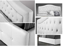 SARDAMATERASSI-Letto piazza e mezza con box contenitore bianco designe + materasso piazza e mezza 120x190 memory foam+coppia guanciali in fibra 3D