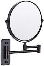 SYue Specchio per Il Trucco, 3X / 1X Specchio da Parete con ingrandimento, Specchio da Parete Nero da 8 Pollici a Due Lati orientabile e Pieghevole Specchi da Bagno da appoggio
