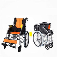 Sedie A Rotelle Semoventi, Trasportabili da Viaggio in Lega di Alluminio, Pieghevoli Multifunzione Leggere per Anziani, Portatili, per Disabili, Scooter, Trolley per Anziani/Disabili, A