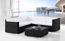 Bagno Italia Divano Salotto polyrattan 8 posti Tavolo Poltrona Rattan Set Giardino Esterno Cuscini Piscina I
