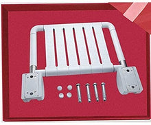 MIEMIE Sedile Pieghevole per Bagno, Sgabello per Doccia, Sgabello a Muro, Sgabello a Muro per Doccia, Sedile Antiscivolo per Uomo Anziano (Colore: Bianco)