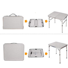 End Table Portatile Tavolo Tavolo da picnic picnic pieghevole, tavolino da gioco facile da imparare, in lega di alluminio, adatto per esterno, soggiorno, ecc., Disponibile in due dimensioni Portatile