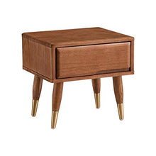 Comodino Comodino con cassetti in Legno Tavolino Comodino Tavolo Cassetone Camera Comodino Legno Comodino Mobili Indoor (Color : Walnut, Size : 48x40x45CM)