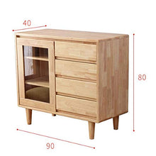 WH-IOE Credenza da Pranzo in Piedi Gabinetto Governo di immagazzinaggio Armadio Accent armadietto Laterale per Soggiorno Cucina Camera (Color : Natural, Size : 90x40x80cm)