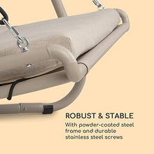 blumfeldt Garden Grove - Sdraio a Dondolo da Giardino, Telaio in Acciaio Rivestito a Polveri, Superficie con Rivestimento Rimovibile e Lavabile, Imbottitura Spessa 6 cm, Beige