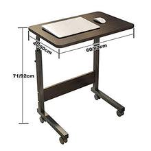 delle Famiglie di Sollevamento Regolabile Comodino Laptop Desk con Pulegge Mobile Comodino di Alta qualità Notebook Stand Tavolo Vassoio Scrivania Portatile FF (Color : A 80x50cm)