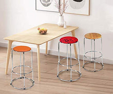 TY&WJ Pelle Pu Sgabelli da Bar Set di 2,26 Pollici Schiena Nuda Impilabile Sedie da Pranzo,Modern Rotondo Altezza del Contatore Sgabello da Bar Colazione Sedie per caffè Pub Casa Balcone