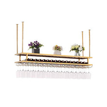 LXD Wine Rack, Wine Rack Altezza regolabile a soffitto attaccatura del supporto di bottiglia del vino supporto del metallo ferro vetro vino Holder alta Coppa Rack Wine Glass,80 * 30CM