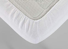 Copri Materasso Protezione Letto Puro Cotone Spugna Jacquard Maxi Angoli Matrimoniale Bianco
