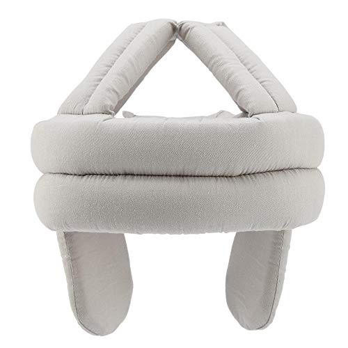 Rockyin Cappello di Protezione Elder Testa cilindrica Casco di Sicurezza del Vecchio prevenzione Ear Protection Fall (Grigio)