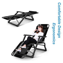 XLYYHZ Sedia Zero Gravity Lettino Prendisole ， Lettino da Giardino Pieghevole in Metallo Sedia a Sdraio da Esterno Poltrona reclinabile Cuscini Spessi ， Sedia da Ufficio reclinabile Portatile con p