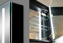 Lux-Aqua MBC8070DP Armadietto da Bagno, Alluminio, Nero/Specchio, 800x700x135mm