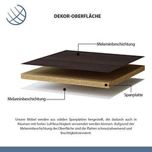 Planetmöbel - Set di mobili da bagno composto da mobile sotto-lavabo e armadietto a specchio, con sifone, ideale per il bagno degli ospiti, legno wengé