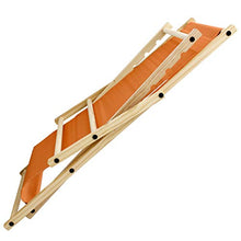 ECD Germany Sedia Sdraio Pieghevole in Legno di Pino e Tessuto Oxford - fino a 120 kg - Colore Arancione - Lettino Prendisole Spiaggia Balcone Giardino Terrazza Piscina Spiaggina da Esterno Resistente