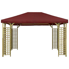 Festnight Gazebo, Gazebo da Giardino, Padiglione da Esterno Terrazza, Resistente Acqua e Polvere 4x3 m bordò