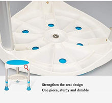 Sgabello da doccia Sgabello da bagno 360 gradi in lega di alluminio rotativa doccia Sgabello Bagno Sgabello regolabile in altezza Bagno sedia Vecchio doccia Sedia con Magazzinaggio e antiscivolo Mat s