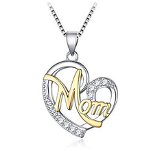 Collana In Argento Sterling, 925 Sterling Argento Mano Nella Mano Stile Moda Zircon Mom Cuore Collana Indipendente Pendente, Adatto Per La Festa Della Mamma, Regali Di Anniversario E Regali Di Comple