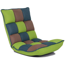 MeiMei Divano Letto Tessuto Pigro Divano Singolo Confortevole Camera da Letto Computer Pieghevole Finestra sul Retro della Sedia (Color : Green)