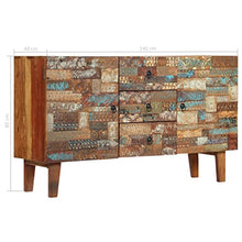 vidaXL Credenza Legno Massello di Recupero Rustica Armadietto Mobiletto Madia