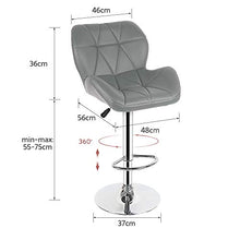 Flyelf Sgabello da Bar, Regolabile in Altezza(91-111cm),Sgabello Alto con Schienale per Cucina Bar (Grigio, 4pcs)