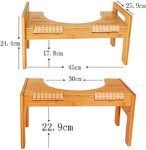 Utile Accessori per Il Bagno Sgabello da Bagno Bamboo Antiscivolo Regolabile Sgabello da Bagno Bipedal Massager in Legno Sgabello da Bagno Excellent