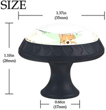 Corgi Dog Pomelli per Porta Set di 4 Pomelli per Mobili Manopole per Cassetti Cucina Armadio Vetro