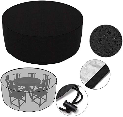 N / A mobili di Copertura Home, Impermeabile Antivento mobili da Giardino UV, coperture Patio Tavolo utilizzato per la Pesante Oxford mobili Panno Rattan,200x100,Nero