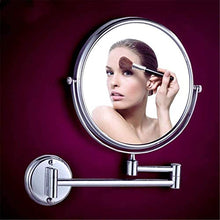 Specchio da bagno, anti-appannamento, specchio da Specchio da bagno a led illuminato impermeabile, specchio di bellezza a specchio rotante pieghevole 3 volte ingrandimento bagno rotondo vanità specchi