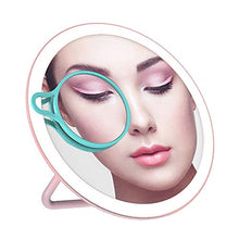 Specchio per Trucco a LED, Specchio per Trucco Illuminato, ingrandimento 3X, Regolazione dell'angolo di 180 °, Design di Ricarica USB, Design Semplice ed Elegante, Specchio da Viaggio a LED