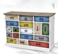 WEBMARKETPOINT Cassettiera Como ' Moderna Design Colorata da Ingresso Salotto Cm 120 X 36 X 86 H